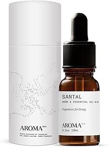 AromaTech Santal Aroma Essential Oil Blend, Aromatherapy Diffuser Oil with Patchouli and Cedarwood for Diffuser, Humidifier - 0.3 fl oz, 10 mL