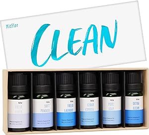 MitFlor Clean Fragrance Oil Set, Scented Essential Oils for Diffusers for Home, Fragrance Oil for Soap Candle Making, Diffuser Oils Scents Gift Set, 6 * 10ml