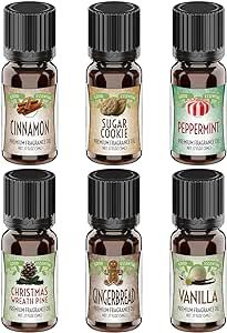 Essential Oil Set from Good Essential – Cinnamon, Vanilla, Gingerbread and More for Candles, Soaps, Perfume, Diffuser, Home Care, Aromatherapy 6-Pack