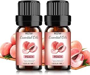 Peach Fruit Essential Oils - Fragrance Oil for Diffusers, Candle&Soap Making - Premium Aromatherapy Oil with Fruity Scent (2x10ml)