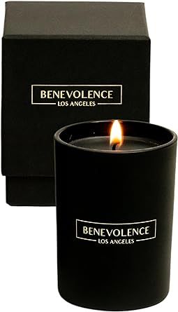 Benevolence LA Charcoal Candle Scented Candle | 10 oz Scented Candles for Home | Natural Soy Candles Gifts for Women, Aromatherapy Candle, Fall Candle